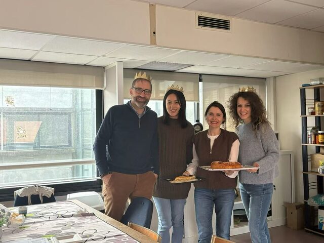 Yingfei Lu with colleagues at the Toulouse lab